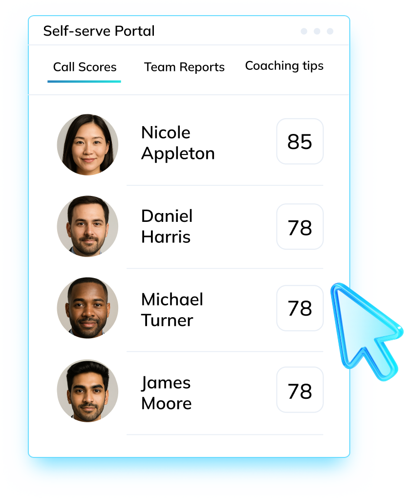 Self-serve portal screenshot